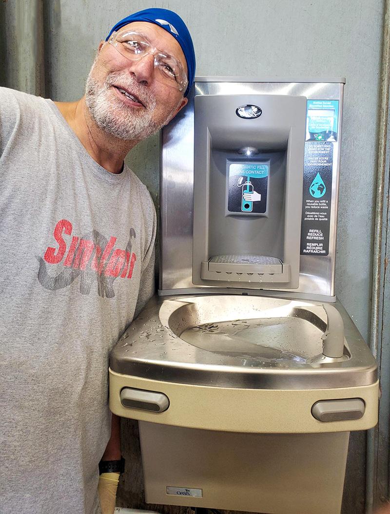 New water fountain in Redmond