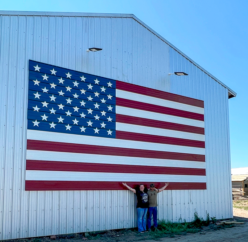 A US flag Daryl Booren made