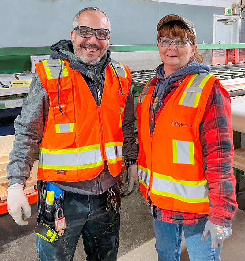 Thanks to all the Bright Wood people who quickly got on board with the new Personal Protective Equipment (PPE) policy requiring all associates and visitors to wear high-visibility attire while on company property.