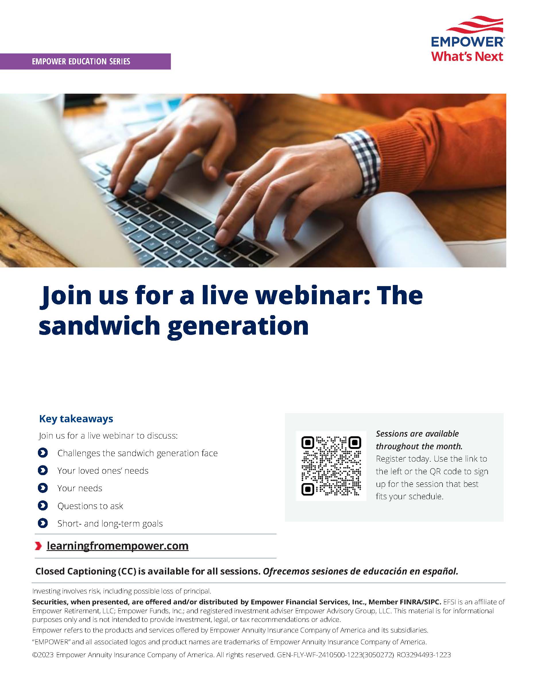 Free live webinar to help the sandwich generation deal with financial pressures