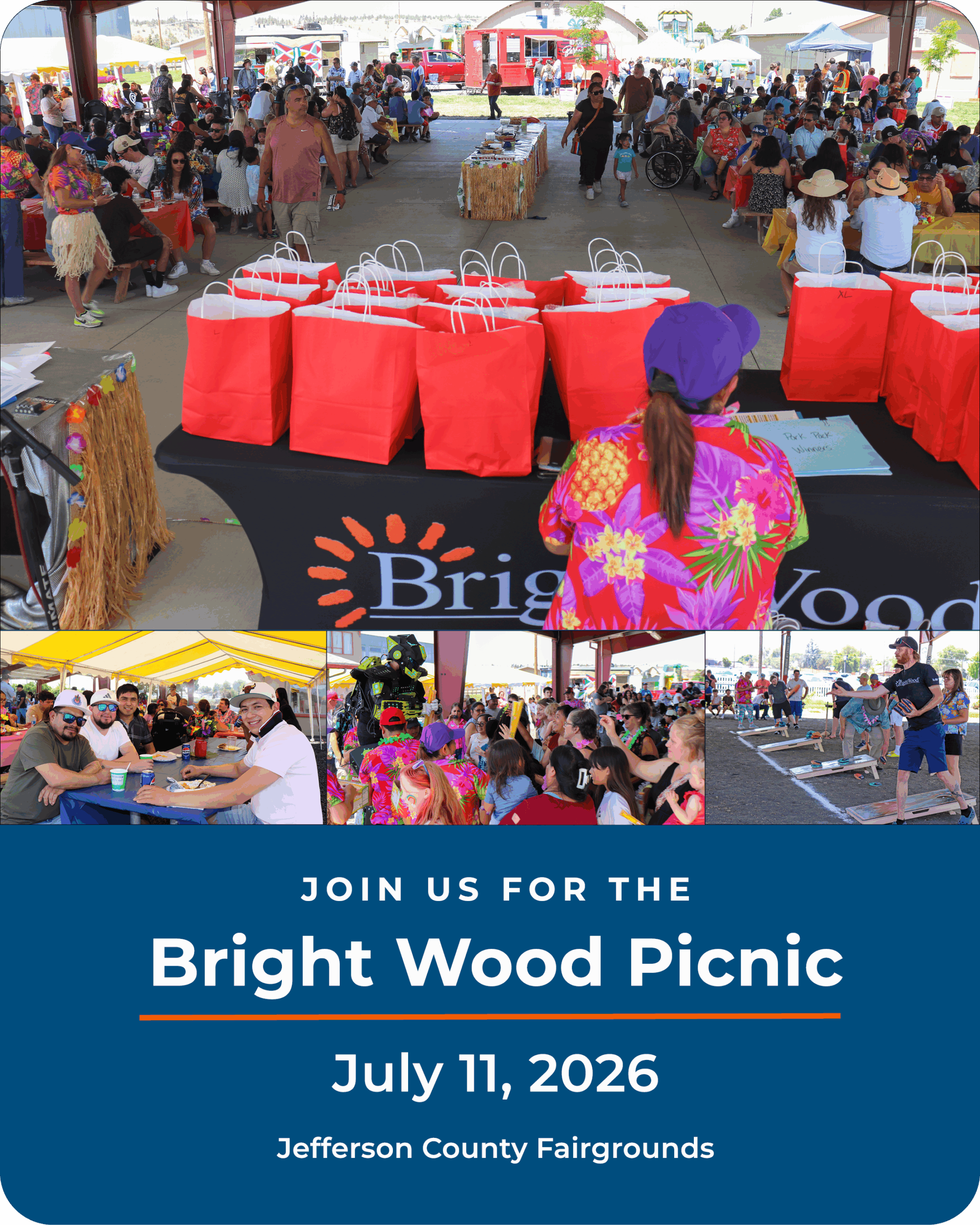 Bright Wood Picnic Set for July 11